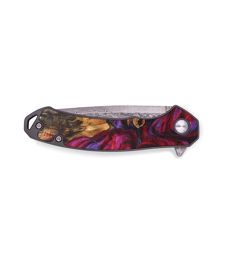 EDC Wood+Resin Pocket Knife - Arthur (Red, 711224)