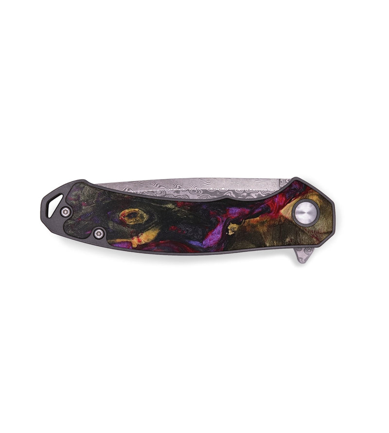 EDC Wood+Resin Pocket Knife - Loretta (Red, 711225)