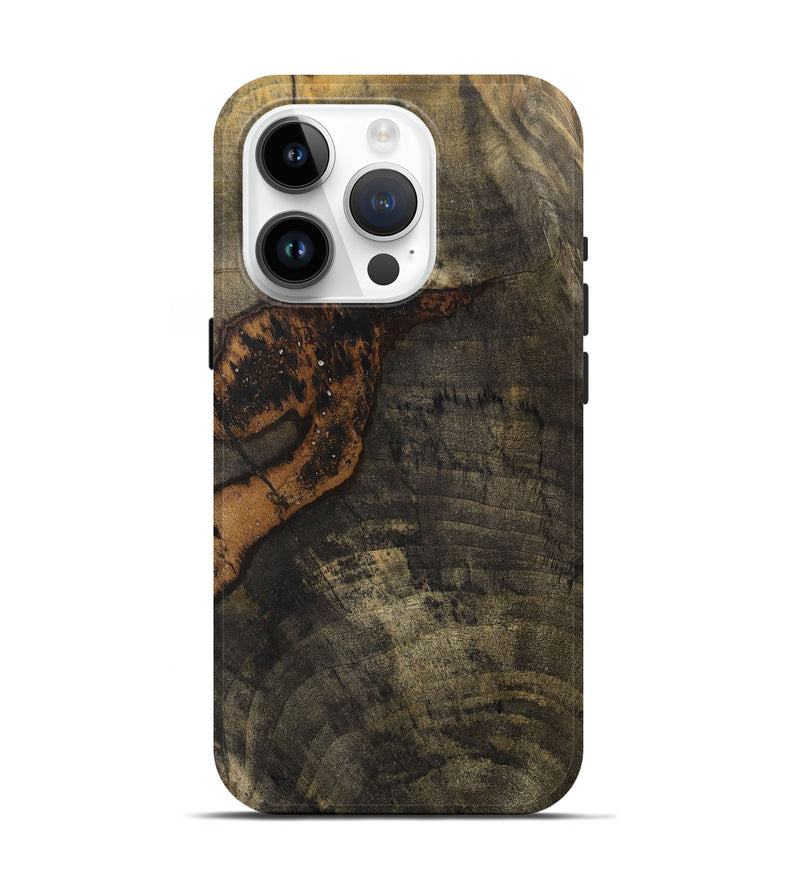 iPhone 15 Pro Wood+Resin Live Edge Phone Case - Kaelyn (Wood Burl, 711261)