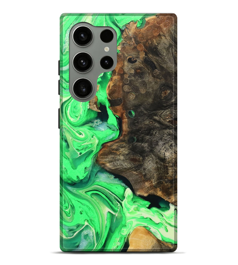 Galaxy S24 Ultra Wood+Resin Live Edge Phone Case - Jimmy (Green, 711277)