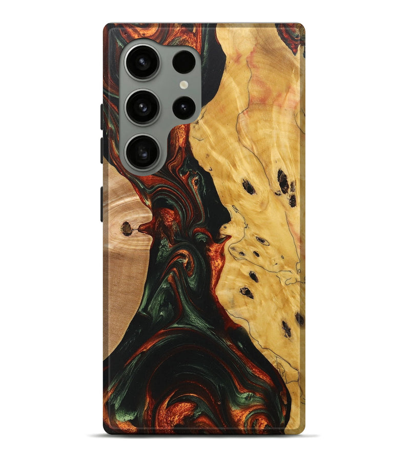 Galaxy S24 Ultra Wood+Resin Live Edge Phone Case - Elian (Green, 711279)