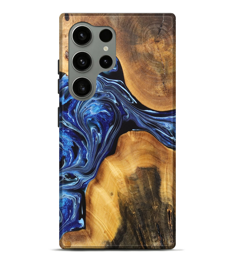 Galaxy S24 Ultra Wood+Resin Live Edge Phone Case - Kyleigh (Blue, 711289)
