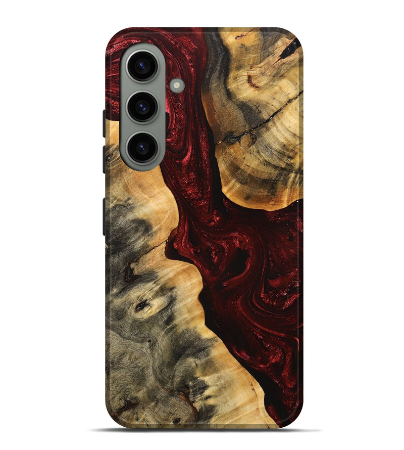 Galaxy S24 Plus Wood+Resin Live Edge Phone Case - Hanna (Red, 711292)
