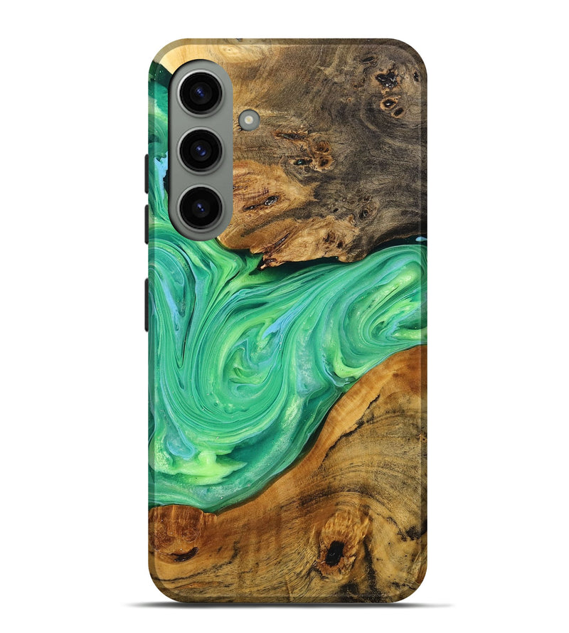 Galaxy S24 Plus Wood+Resin Live Edge Phone Case - Alayah (Green, 711312)