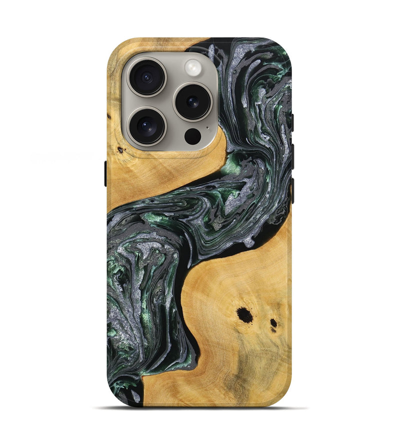 iPhone 16 Pro Wood+Resin Live Edge Phone Case - Knox (Purple, 711318)