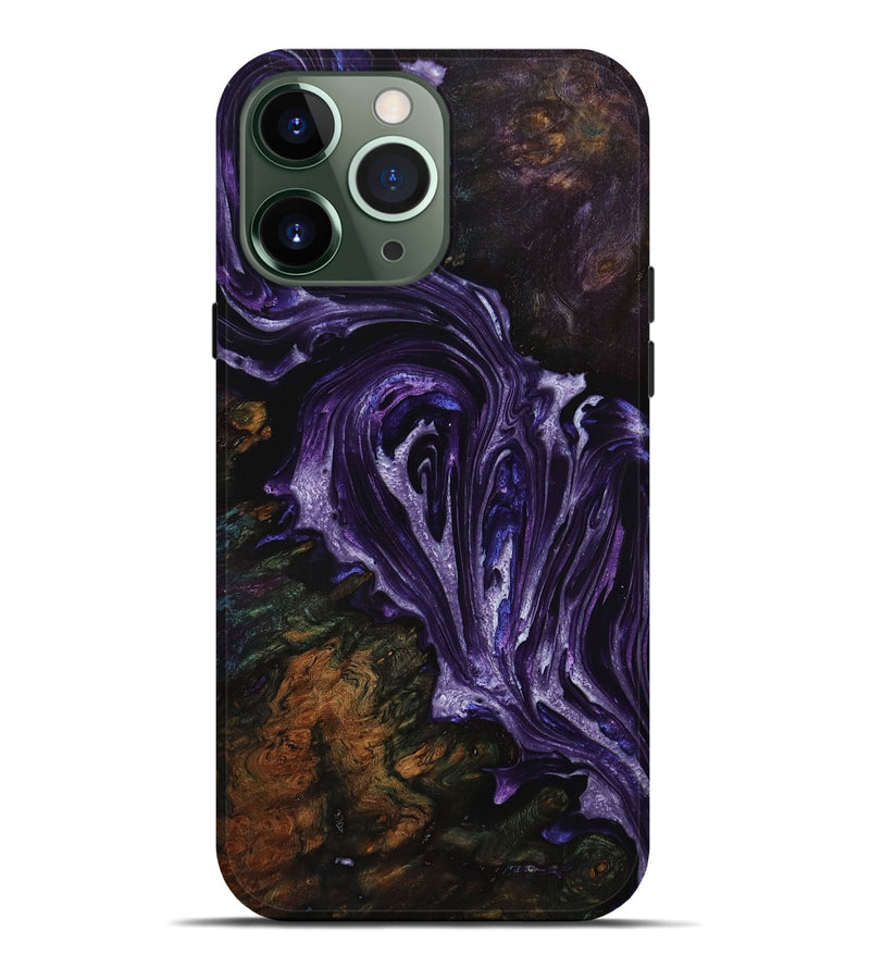 iPhone 13 Pro Max Wood+Resin Live Edge Phone Case - Shelley (Purple, 711320)