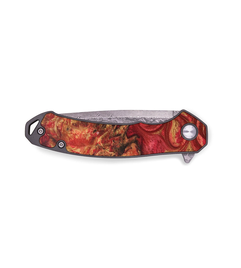 EDC Wood+Resin Pocket Knife - Bentley (Red, 711517)