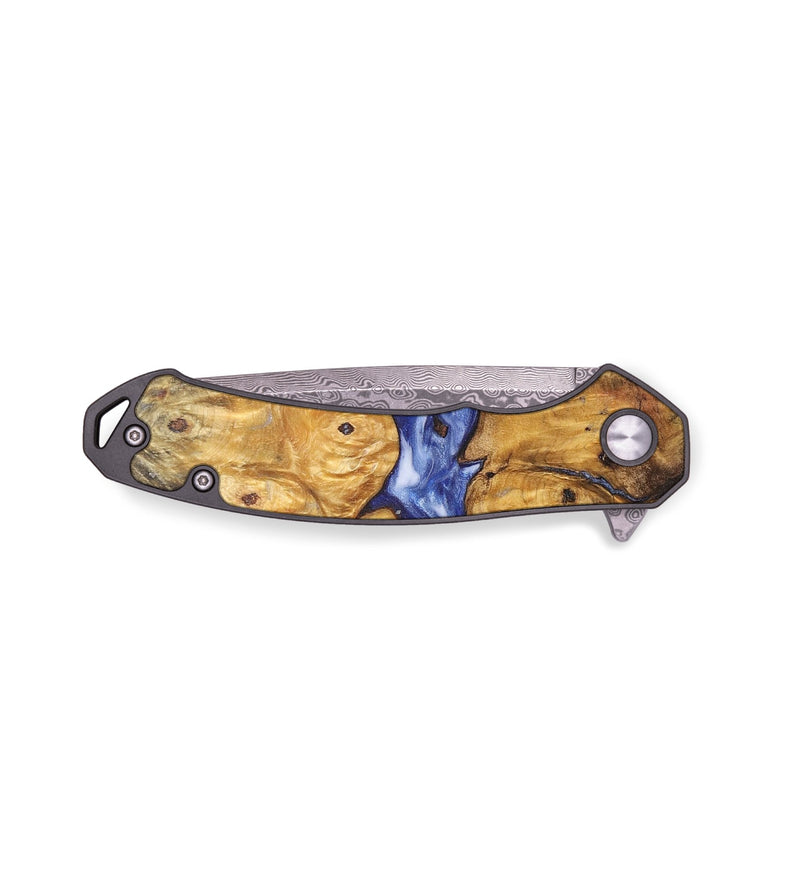 EDC Wood+Resin Pocket Knife - Lincoln (Blue, 711520)