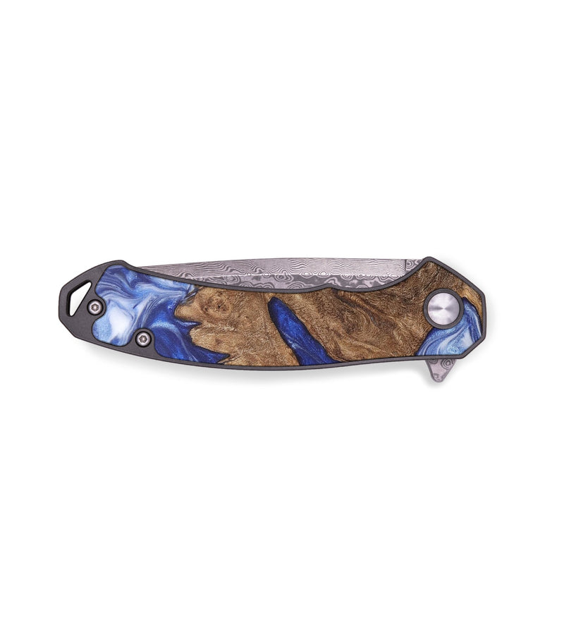 EDC Wood+Resin Pocket Knife - Santiago (Blue, 711522)