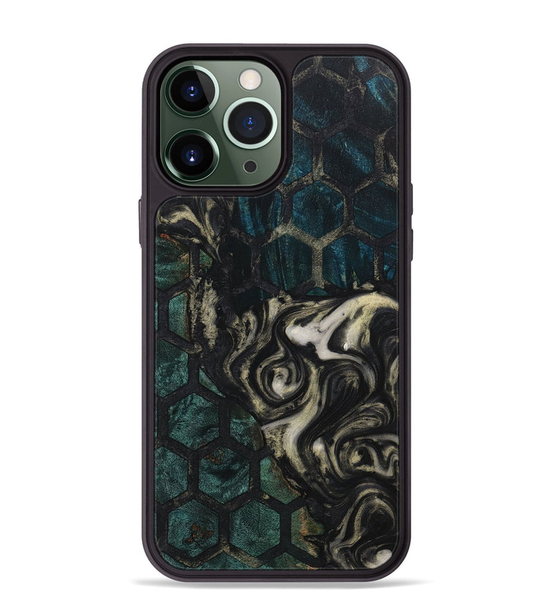iPhone 13 Pro Max Wood+Resin Phone Case - Dwight (Pattern, 711574)