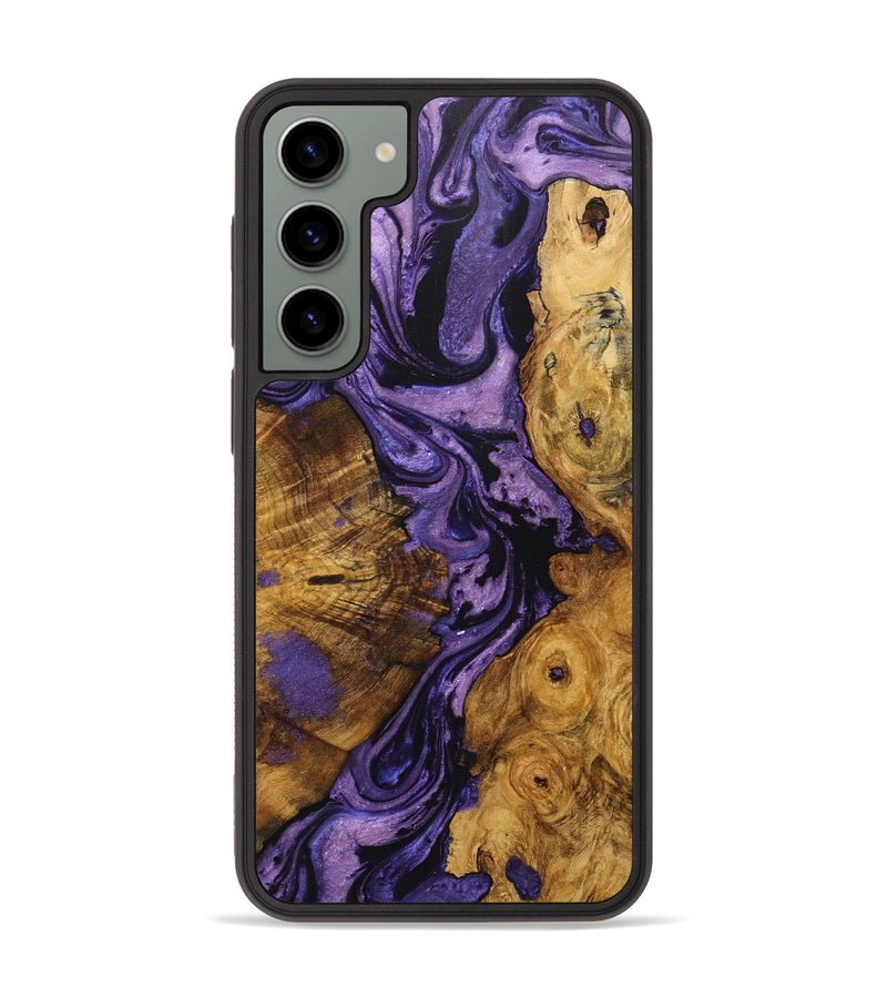 Galaxy S23 Plus Wood+Resin Phone Case - Pat (Purple, 711588)
