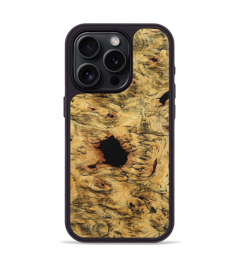 iPhone 15 Pro Wood+Resin Phone Case - Serenity (Wood Burl, 711646)