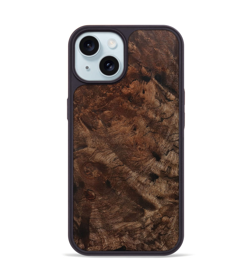 iPhone 15 Wood+Resin Phone Case - Ben (Wood Burl, 711648)