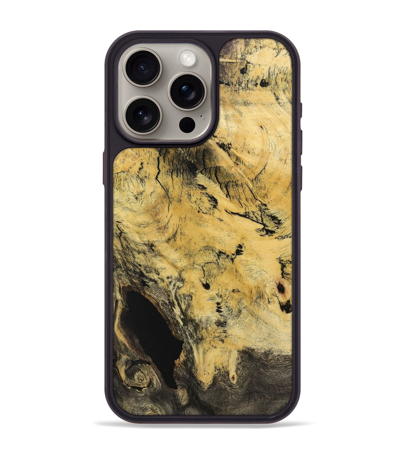 iPhone 15 Pro Max Wood+Resin Phone Case - Shanice (Wood Burl, 711652)