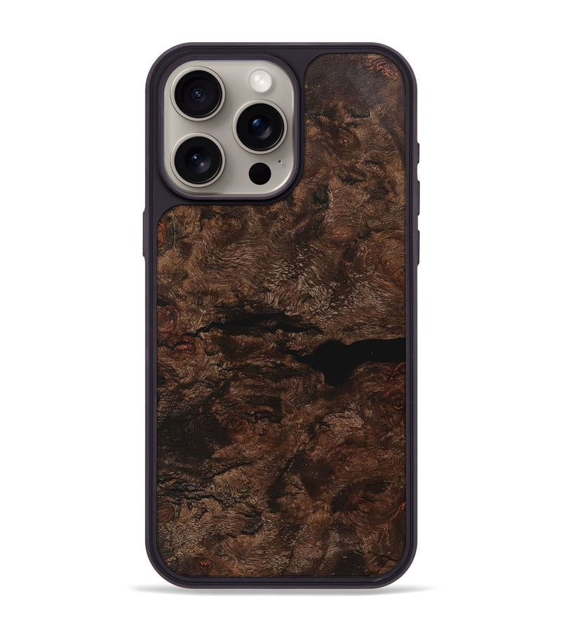 iPhone 15 Pro Max Wood+Resin Phone Case - Titus (Wood Burl, 711655)