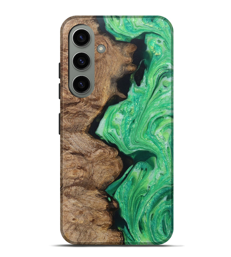 Galaxy S24 Plus Wood+Resin Live Edge Phone Case - Marshall (Green, 711668)