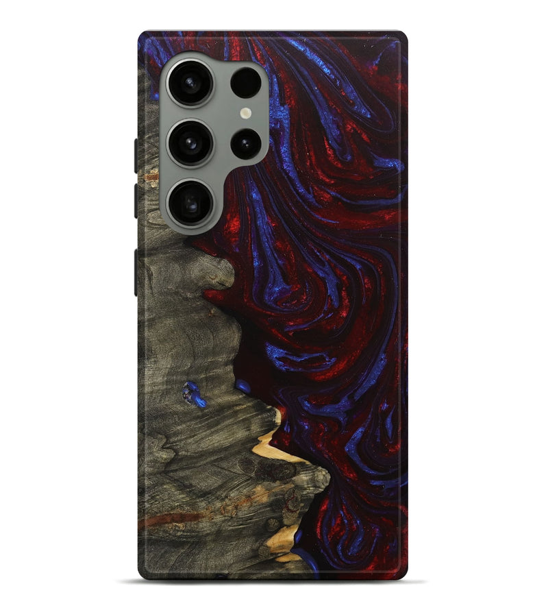 Galaxy S24 Ultra Wood+Resin Live Edge Phone Case - Tiffany (Blue, 711671)