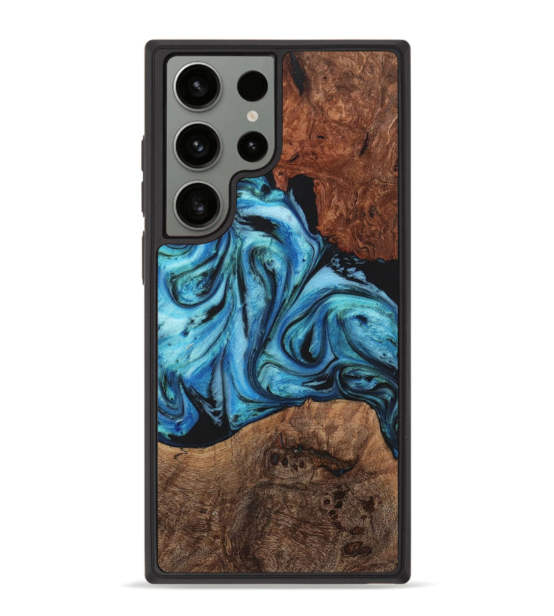 Galaxy S23 Ultra Wood+Resin Phone Case - Marquis (Blue, 711712)