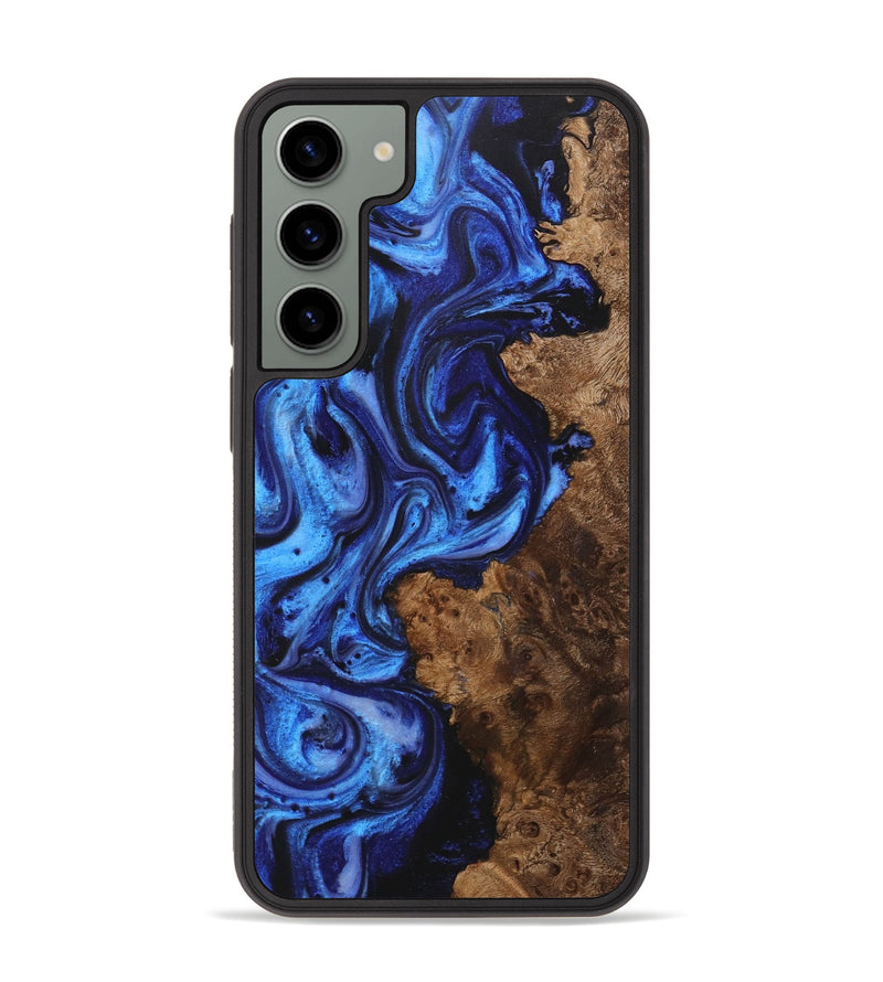 Galaxy S23 Plus Wood+Resin Phone Case - Micah (Blue, 711724)
