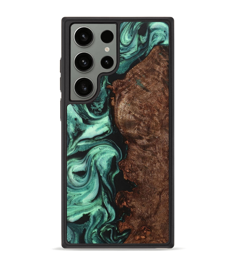 Galaxy S23 Ultra Wood+Resin Phone Case - Franklin (Green, 711743)