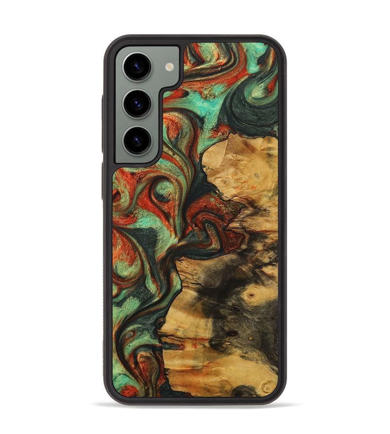 Galaxy S23 Plus Wood+Resin Phone Case - Lucas (Green, 711751)