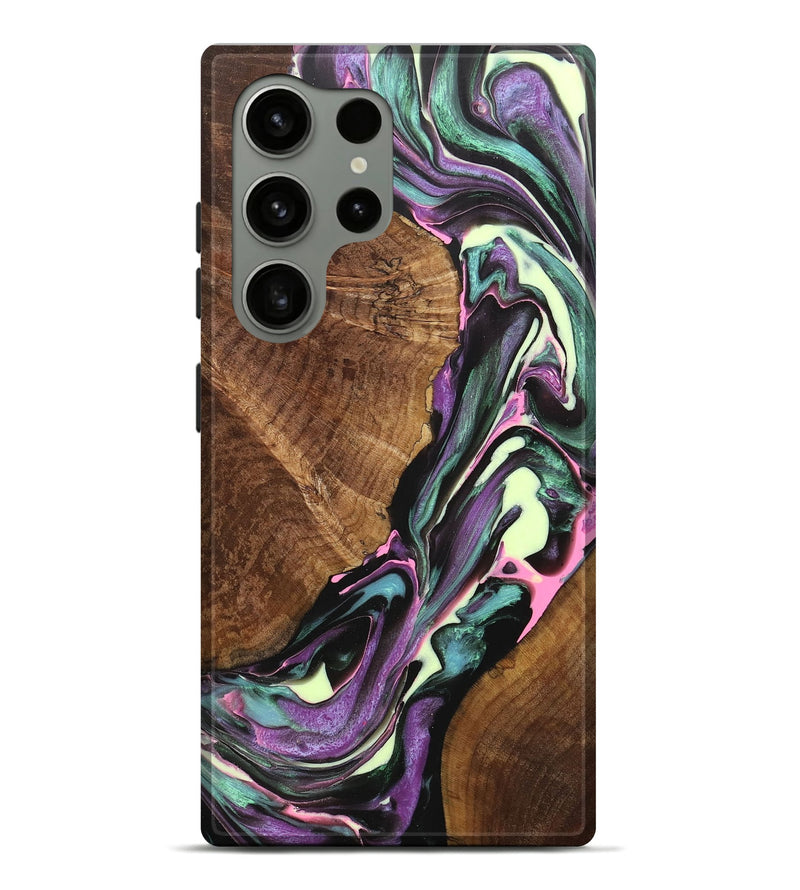 Galaxy S24 Ultra Wood+Resin Live Edge Phone Case - Paola (Purple, 711891)
