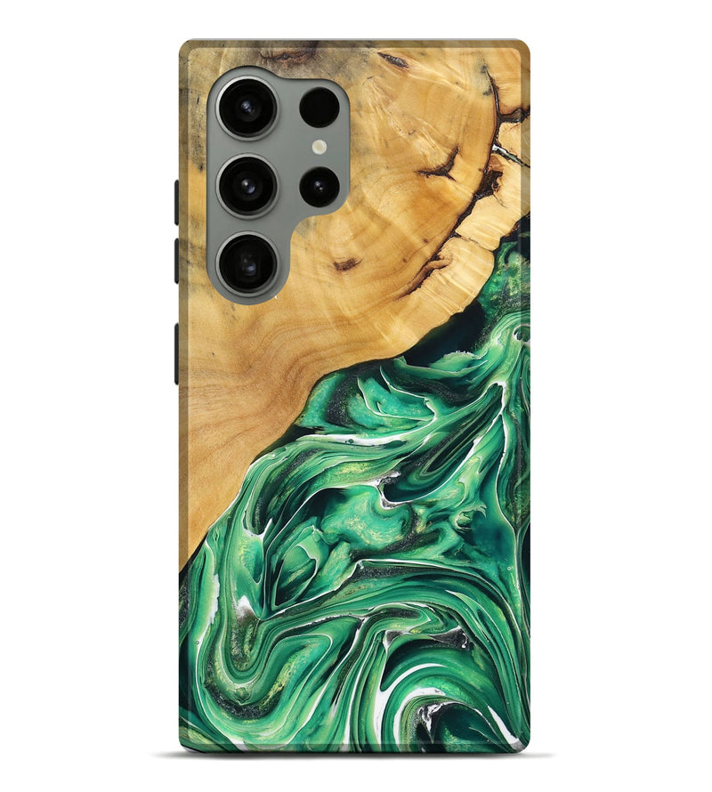 Galaxy S24 Ultra Wood+Resin Live Edge Phone Case - Bradley (Green, 711907)