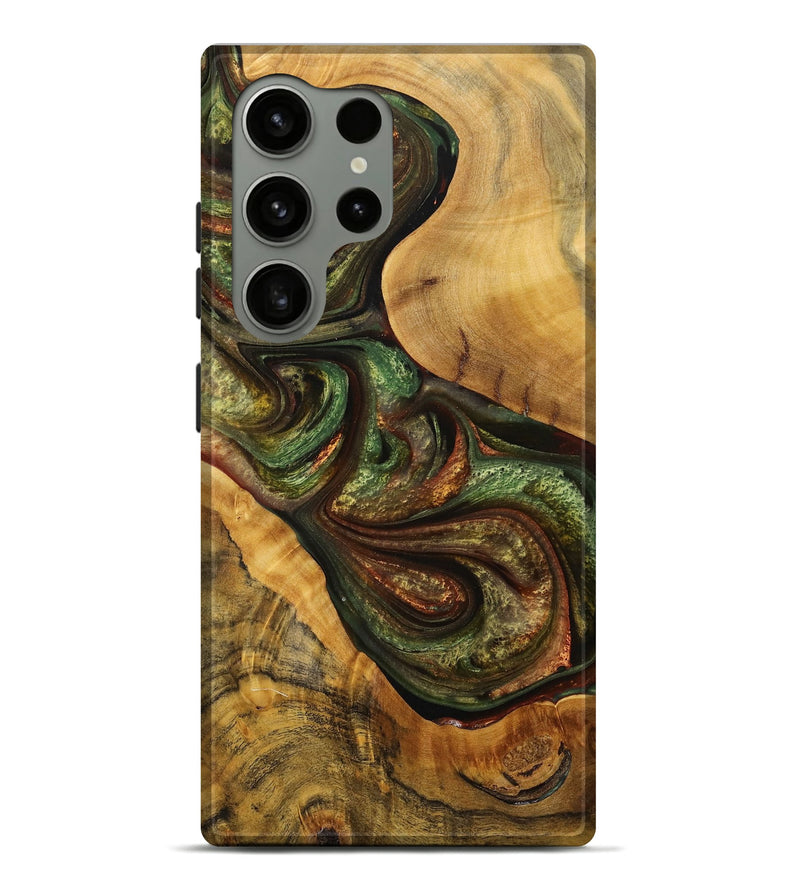 Galaxy S24 Ultra Wood+Resin Live Edge Phone Case - Briella (Green, 711910)