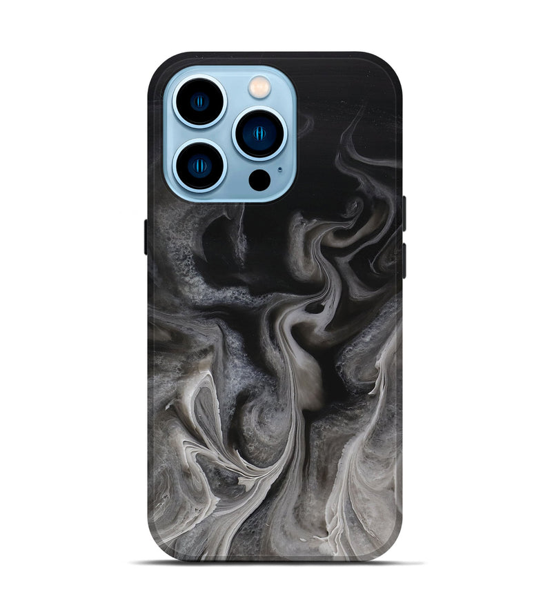 iPhone 14 Pro ResinArt Live Edge Phone Case - Leilani (Black & White, 711924)