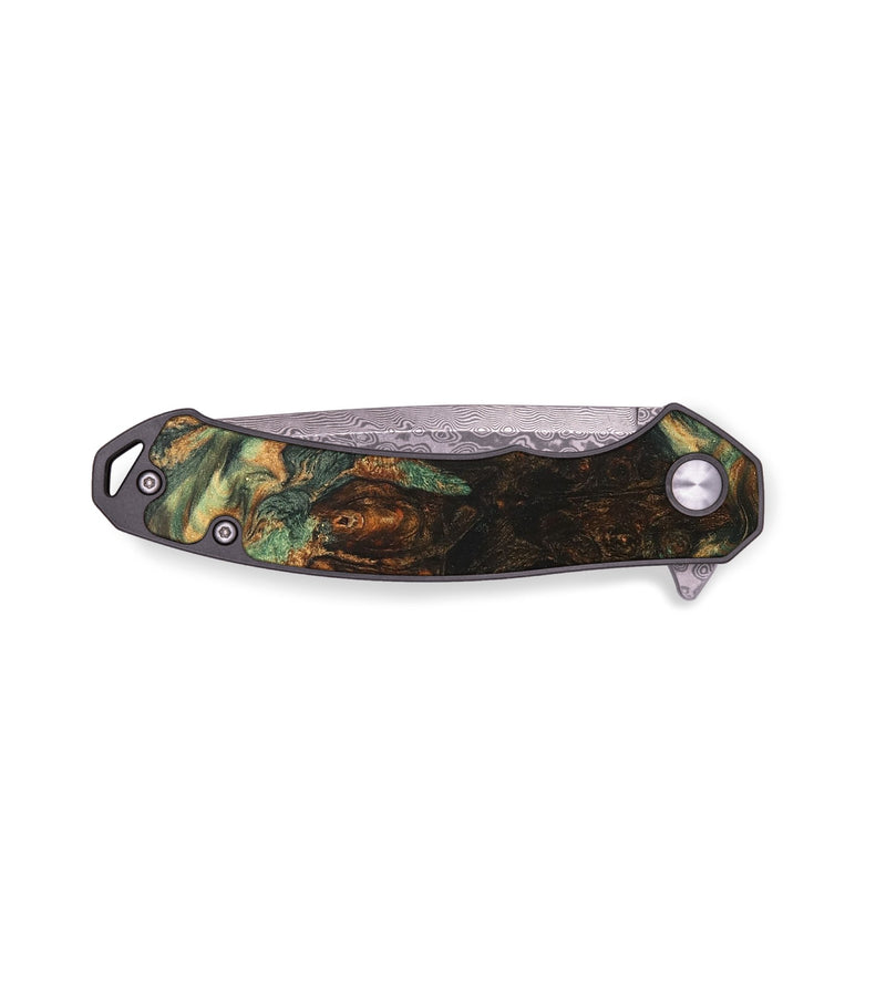 EDC Wood+Resin Pocket Knife - Gracelyn (Green, 711957)