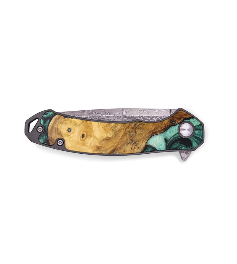 EDC Wood+Resin Pocket Knife - Phyllis (Green, 711961)