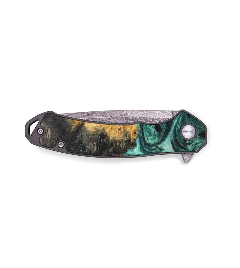 EDC Wood+Resin Pocket Knife - Dayanara (Green, 711963)