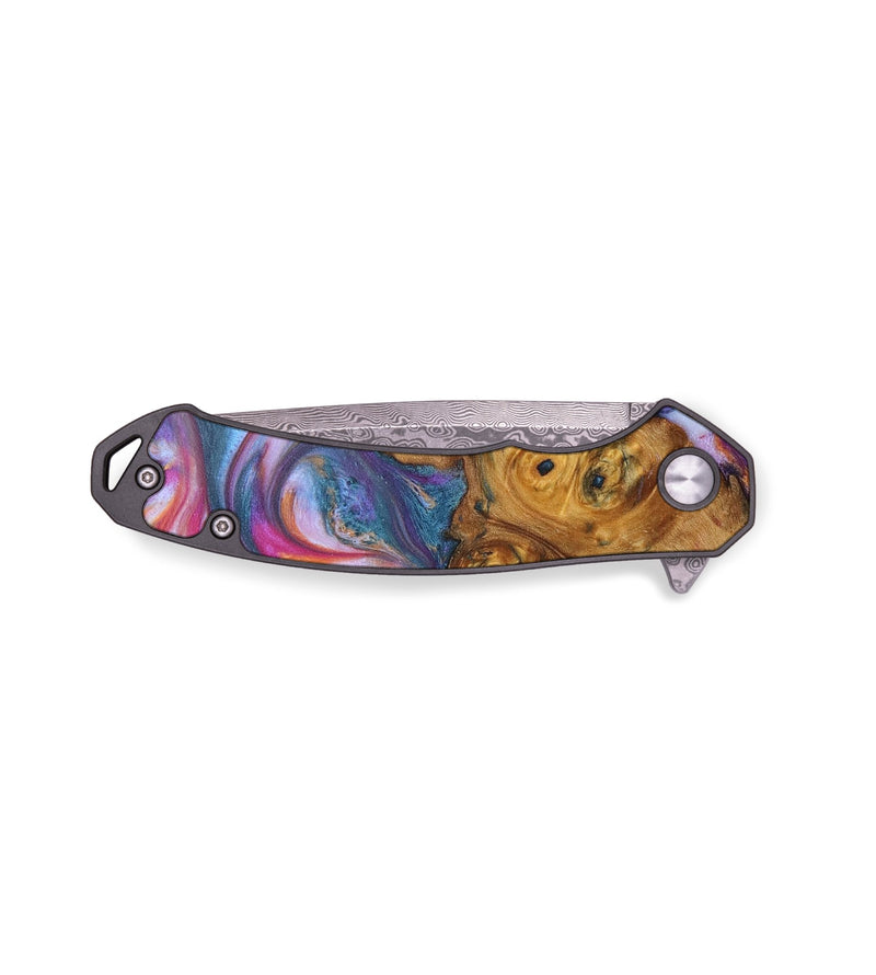 EDC Wood+Resin Pocket Knife - Yvette (Purple, 711964)