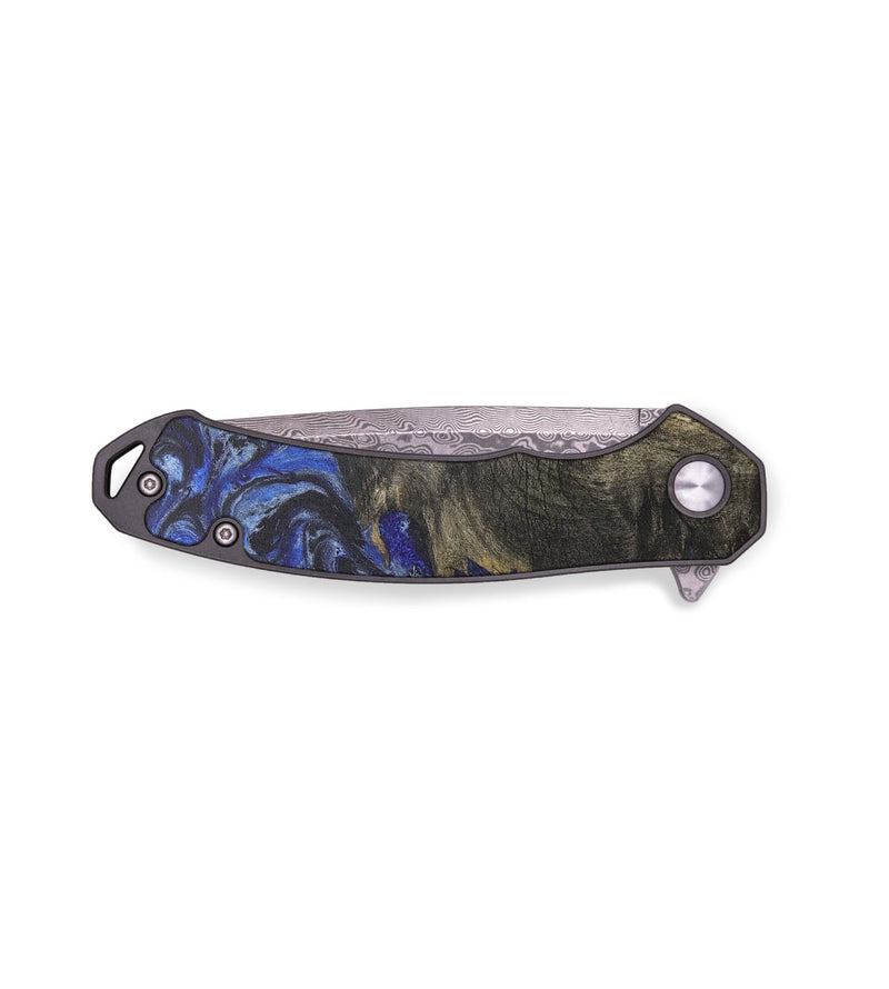 EDC Wood+Resin Pocket Knife - Ben (Blue, 711971)
