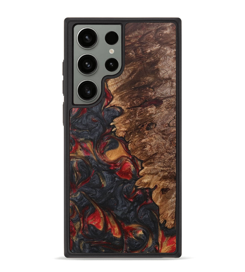 Galaxy S23 Ultra Wood+Resin Phone Case - Kay (Red, 712009)