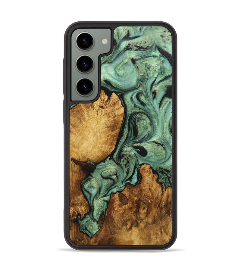 Galaxy S23 Plus Wood+Resin Phone Case - Maureen (Green, 712065)
