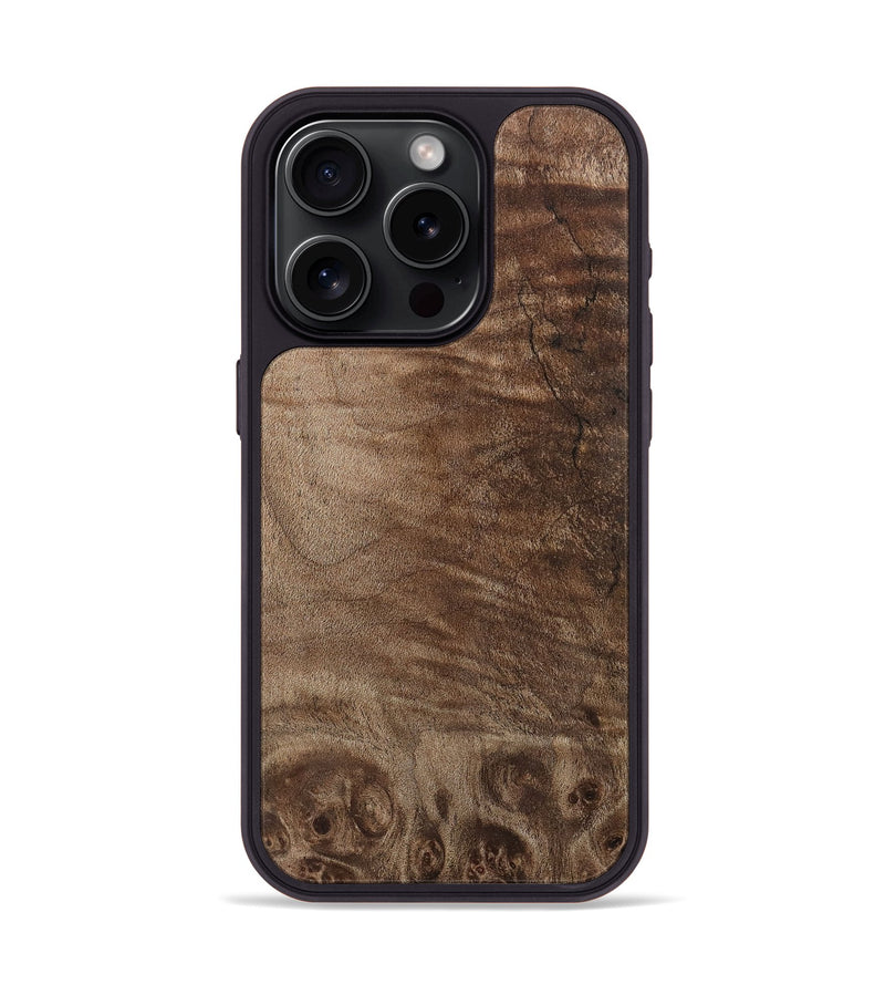 iPhone 15 Pro Wood+Resin Phone Case - Josiah (Wood Burl, 712219)