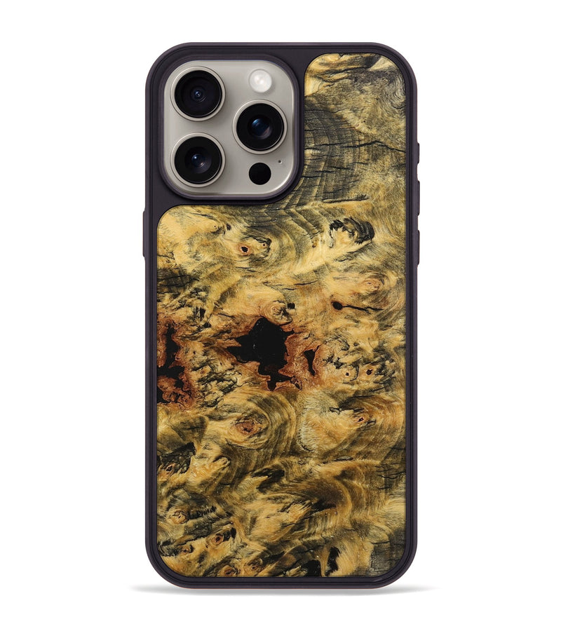 iPhone 15 Pro Max Wood+Resin Phone Case - Kyla (Wood Burl, 712226)