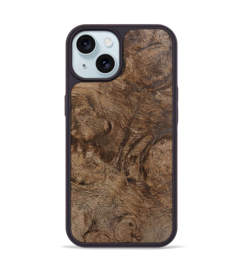 iPhone 15 Wood+Resin Phone Case - Brynn (Wood Burl, 712227)