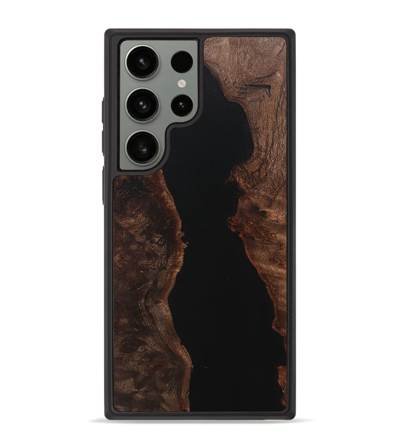 Galaxy S23 Ultra Wood+Resin Phone Case - Gabriel (Pure Black, 712234)