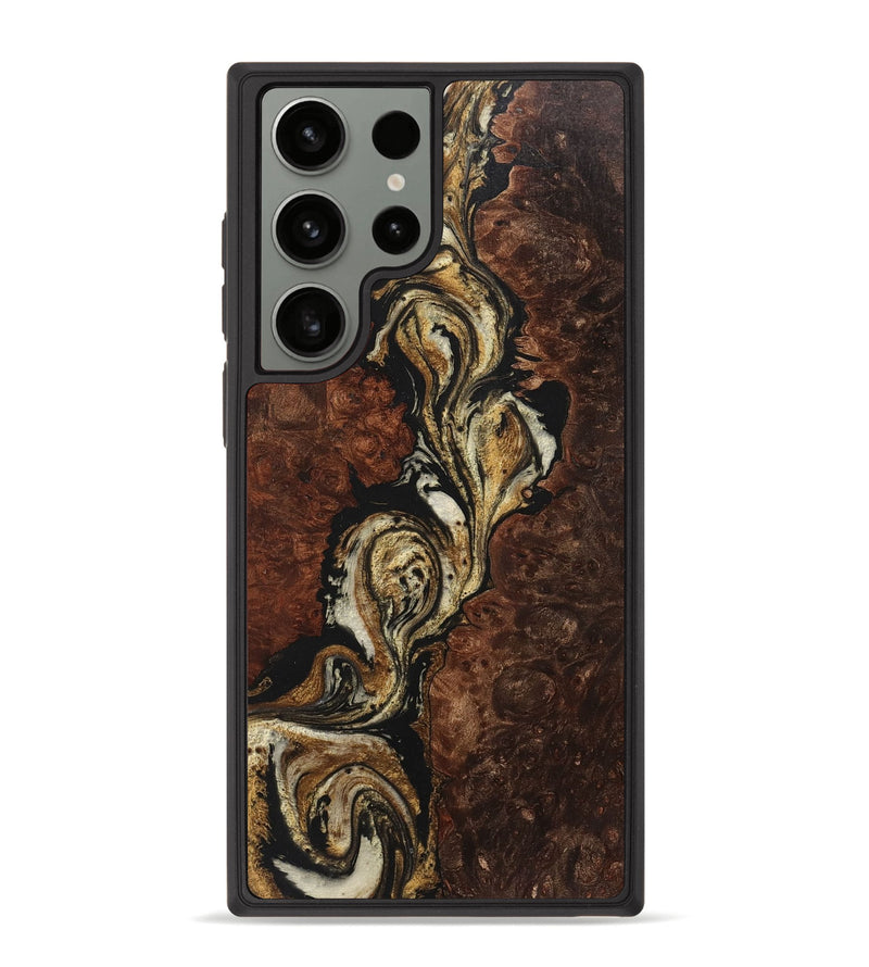 Galaxy S23 Ultra Wood+Resin Phone Case - Jayceon (Black & White, 712256)