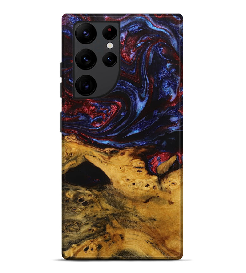 Galaxy S22 Ultra Wood+Resin Live Edge Phone Case - Archer (Blue, 712324)