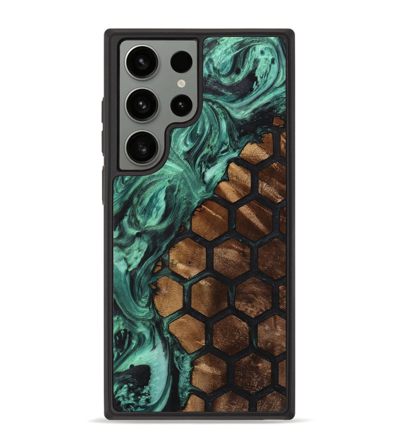 Galaxy S23 Ultra Wood+Resin Phone Case - Emanuel (Pattern, 712400)