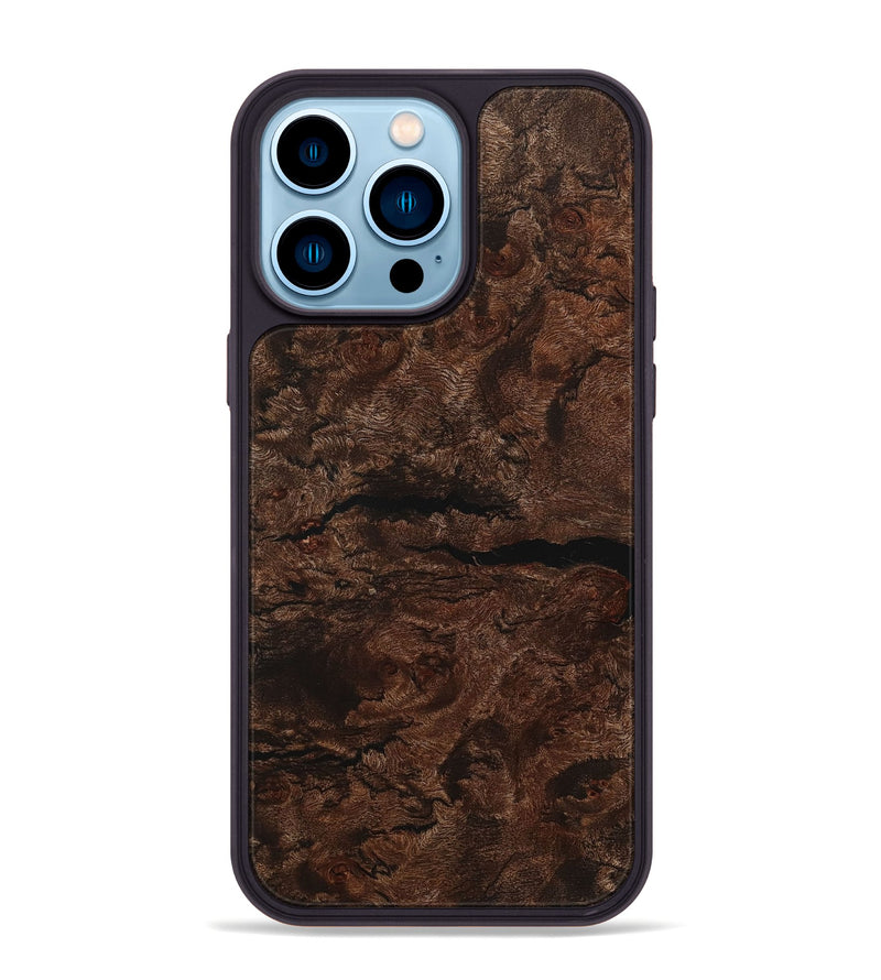 iPhone 14 Pro Max Wood+Resin Phone Case - Robert (Wood Burl, 712505)