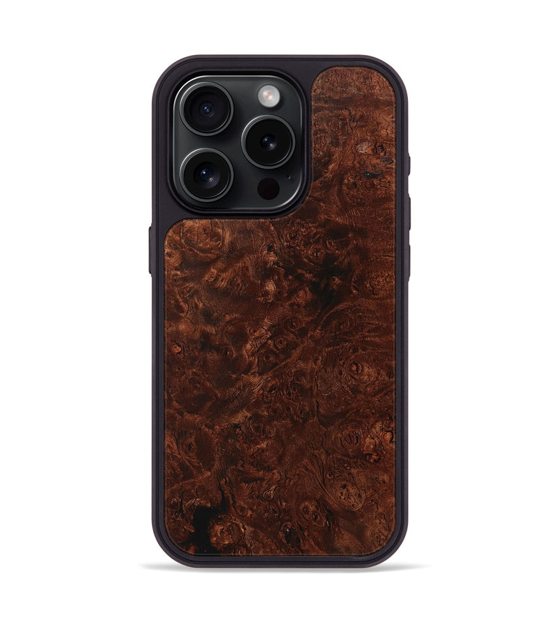 iPhone 15 Pro Wood+Resin Phone Case - Brandi (Wood Burl, 712507)