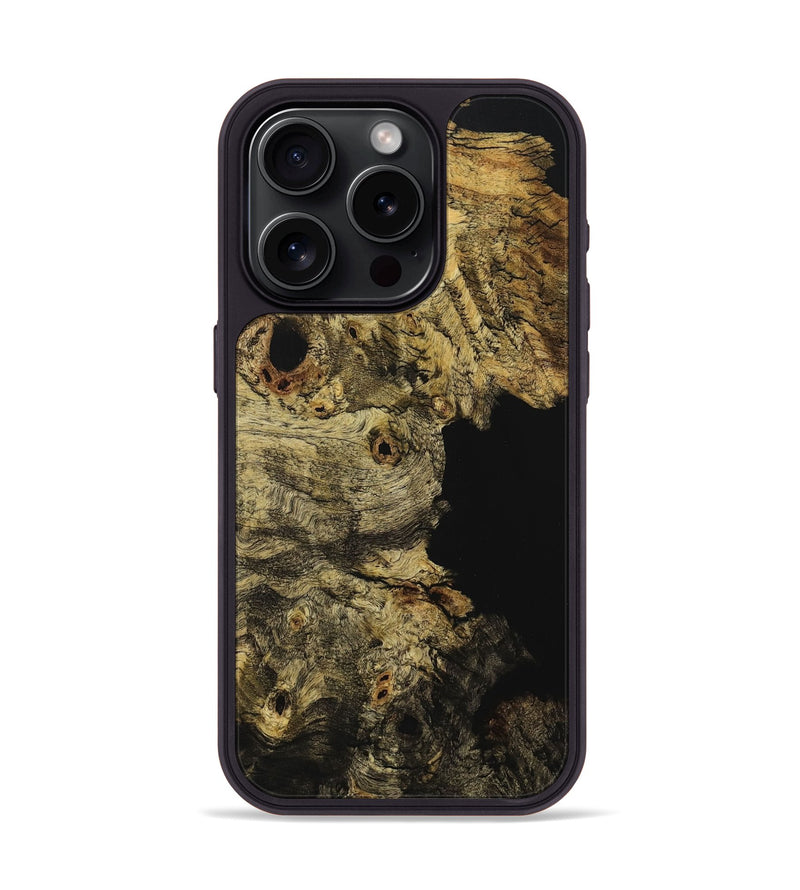 iPhone 15 Pro Wood+Resin Phone Case - Alyssa (Wood Burl, 712508)
