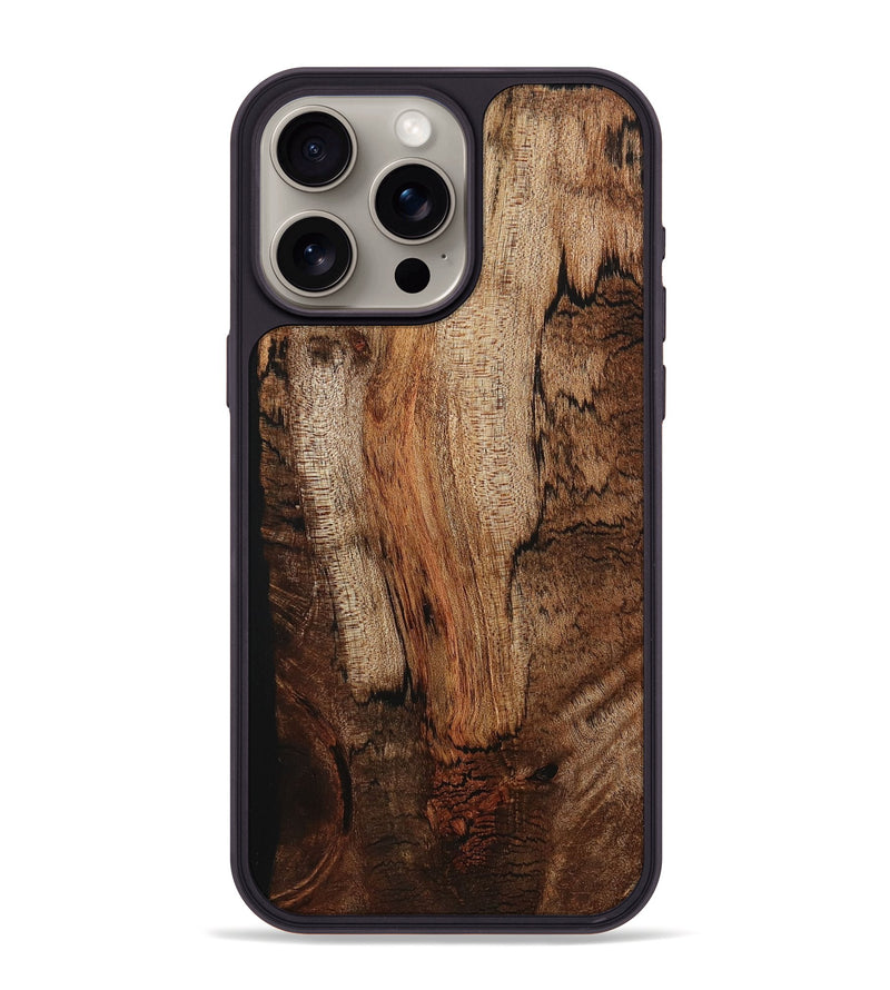 iPhone 15 Pro Max Wood+Resin Phone Case - Dayanara (Wood Burl, 712509)