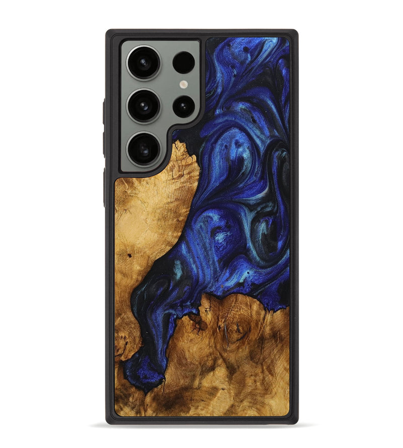 Galaxy S23 Ultra Wood+Resin Phone Case - Aitana (Blue, 712534)