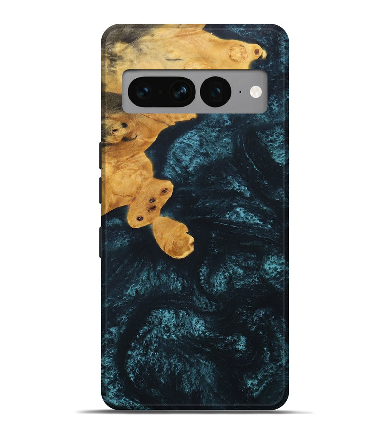 Pixel 7 Pro Wood+Resin Live Edge Phone Case - Maeve (Blue, 712560)