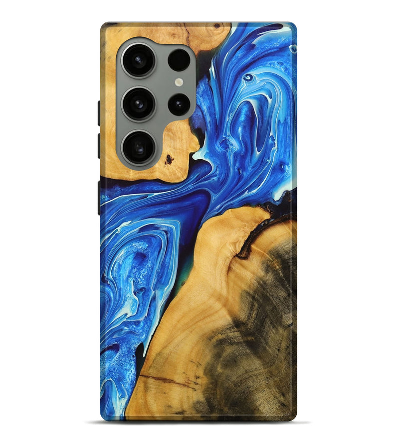 Galaxy S24 Ultra Wood+Resin Live Edge Phone Case - Willard (Blue, 712562)